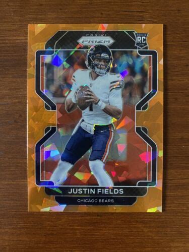 2021 Panini Prizm Football Orange Ice Justin Fields Rookie RC 334