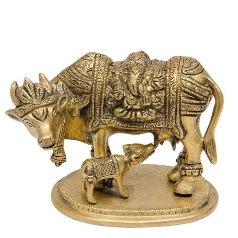 Beautiful Brass Kamdhenu Cow And Calf At Rs Kamdhenu Cow