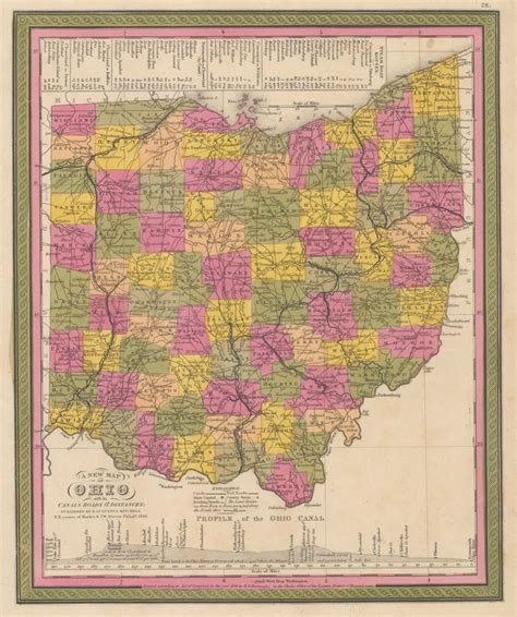 Samuel Augustus Mitchell, A New Map of Ohio, 1846 | The Map House