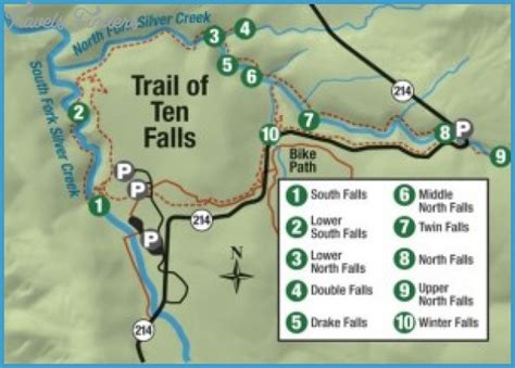 Silver Falls Hiking Trail Map - TravelsFinders.Com