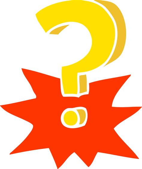 Flat Color Illustration Cartoon Question Mark 45257746 Png