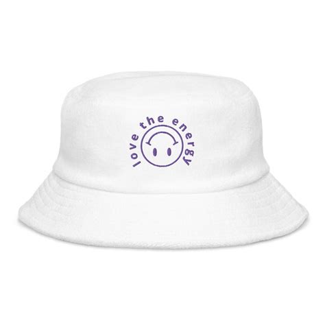 Love The Energy Smiley Face Bucket Hat Etsy