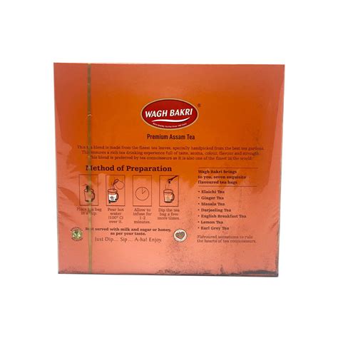 Wagh Bakri Premium Assam Tea 100 Tea Bags Sammed