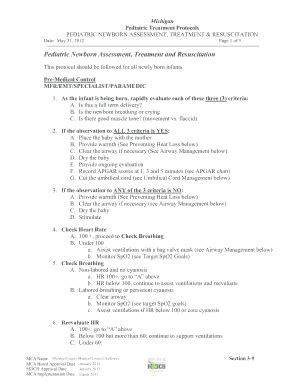 Fillable Online Pediatric Newborn Assessment Treatment Resuscitation