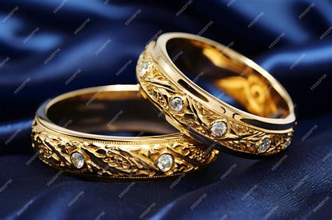 Premium Ai Image Luxury Shiny Gold Wedding Ring Symbolizes Eternal Love