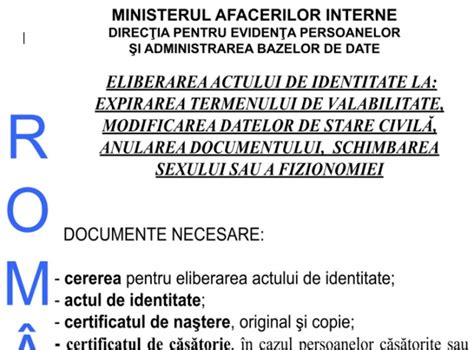 Deghizare Orchestr Toc Acte Necesare Eliberare Carte De Identitate