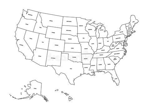 United States Map Outline Black Stock Illustrations 14627 United States Map Outline Black