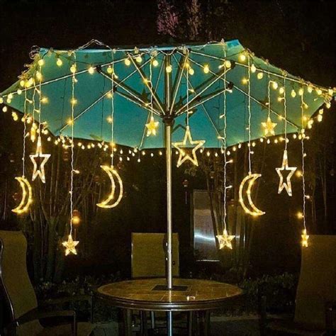 Diwali LED Star Moon Twinkle Fairy Window Christmas LED Curtain String