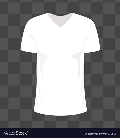 Blank white t-shirt template Royalty Free Vector Image