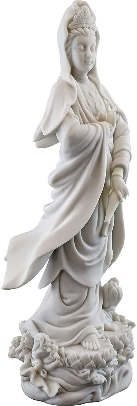 Quan Yin Statue On Lotus Pedestal Kwan Yin Goddess Of Mercy And