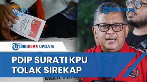 Pdip Resmi Tolak Penggunaan Sirekap Minta Kpu Kembali Ke Penghitungan