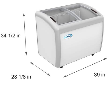 Koolmore Mcf 9c Commercial Ice Cream Freezer Display Case Glass Top