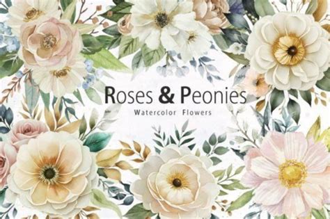 Clipar Kit Digital Floral Rose Nude 20kits Cod 0611 Elo7