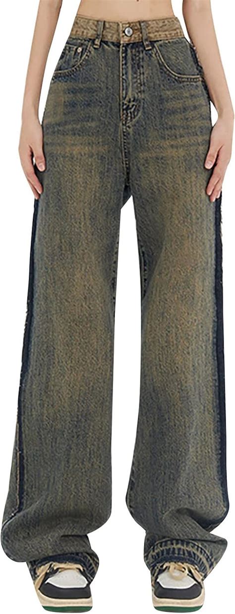 Generisch Baggy Jeans Damen Jeans Hose Mit Hoher Taille Y K Style