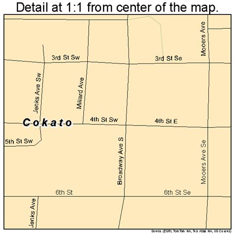 Cokato Minnesota Street Map 2712430