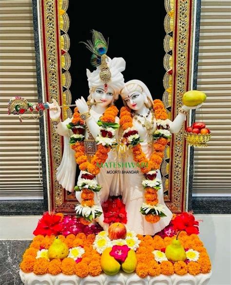 White Marble Jugal Radha Krishna Statue For Worship At Rs 100000 In Jaipur