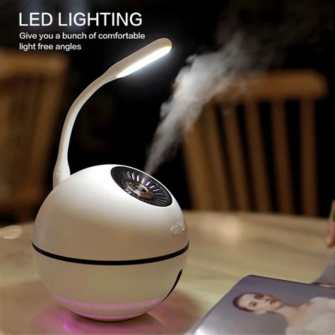 Mini USB Air Humidifier Essential Oil Diffuser With Mini Air Fan And ...