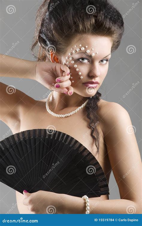 Naked Woman With Fun Stock Photo Image Of Elegance Brunette