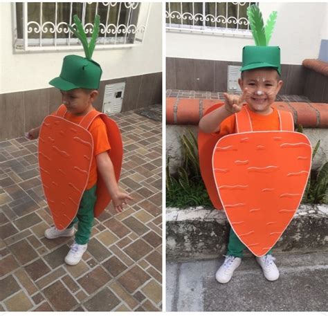 Disfraz Zanahoria Trajes De Frutas Disfraces De Vegetales Disfraz