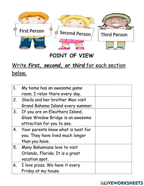 Point Of View Worksheets Worksheets Library