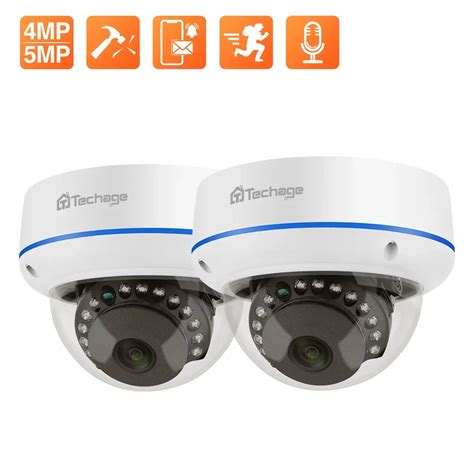 Techage Cam Ra IP POE De S Curit Int Rieure Syst Me De Surveillance De