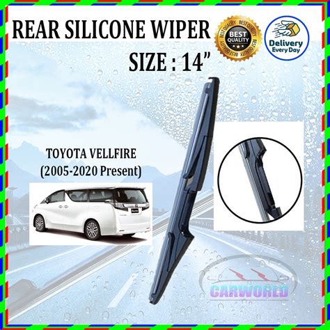 Toyota Vellfire 2005 2020 Present 14 Rear Window SILICONE Wiper Blades