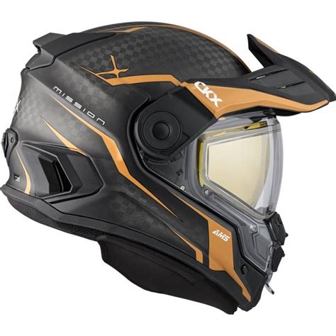 CKX Mission Carbon Fury Casque de Motoneige avec Visière Électrique