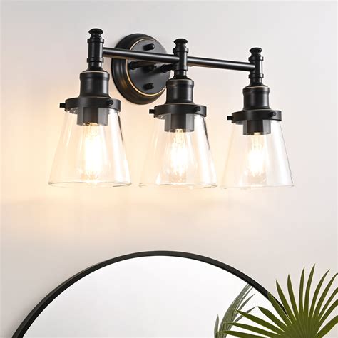 DEWENWILS 3-Light Bathroom Vanity Light Fixtures, 5-Piece All-in-One ...