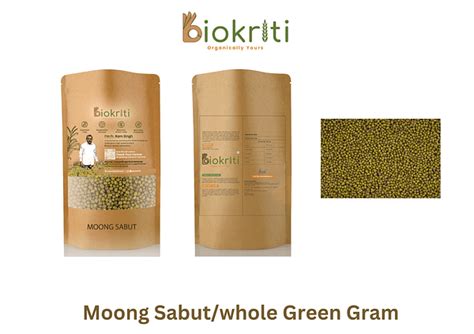 Biokriti Moong Sabut Whole Moong Green Gram Dal G Organic Store