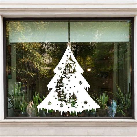 Raamsticker Kerst Kerstboom Merry Christmas Plak Het