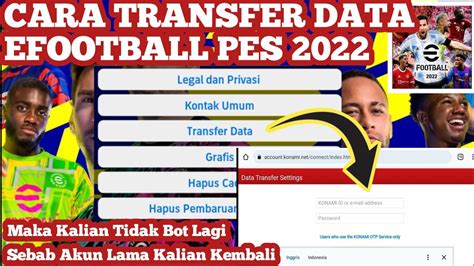 Cara Transfer Data Efootball Pes 2022 YouTube