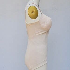 50s 60s Vintage Corset Girdle Lingerie Bustier Bullet Bra Girdle Nude Corselette Buller