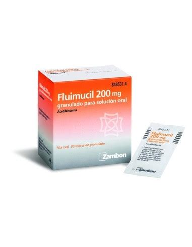 Fluimucil 200 Mg 30 Sobres Granulado