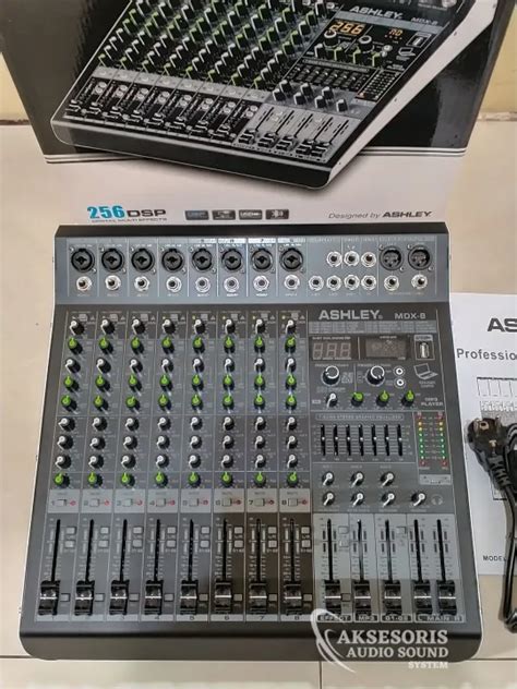 Mixer ASHLEY MDX 8 Terbaru Grub 1 2 Efek Digital Reverb 256dsp Original