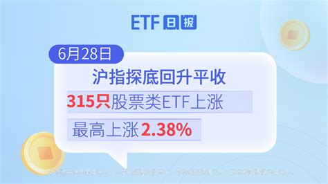 Etf日报 6月28日沪指平收，315只股票类etf上涨、最高上涨238提供者fx168