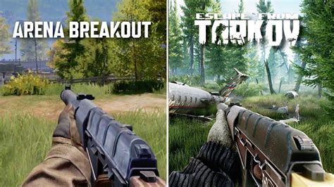 Escape From Tarkov Vs Arena Breakout Weapons And Animation Youtube