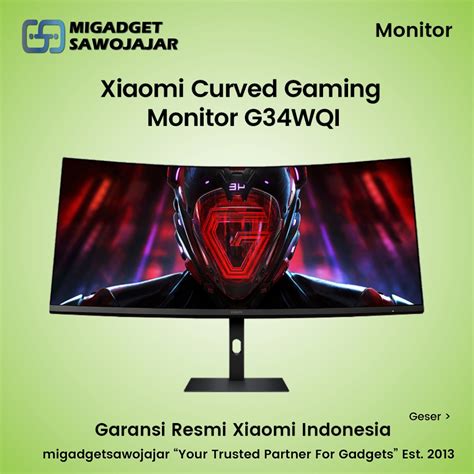 Jual Xiaomi Mi Curved Gaming Monitor 34 Inch 180Hz WQHD G34WQi G 34 WQ