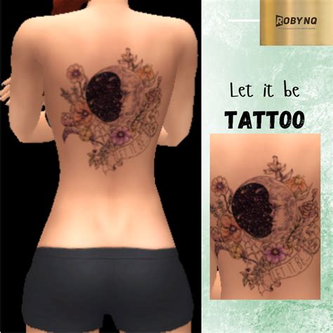 Let It Be Back Tattoo Base Game Compatible Screenshots The Sims 4