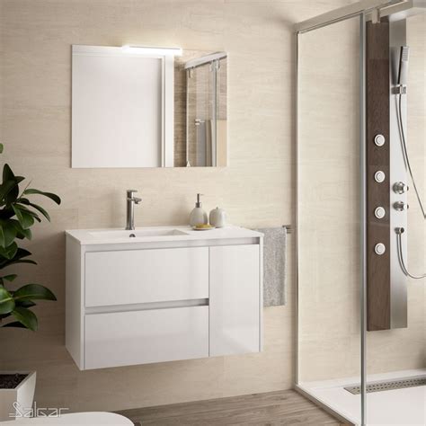 Conjunto mueble baño serie Noja 855 2 cajones 1 puerta derecha Salgar