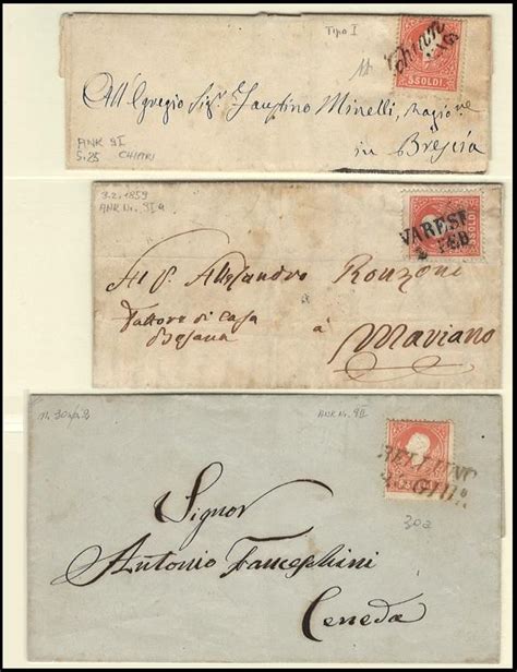 Poststück Lombardei Ausg 1858 64 34 Briefe Briefmarken und