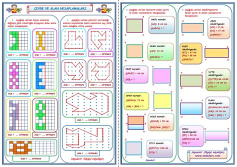 S N F Matematik Evre Ve Alan Hesaplamalar Sayfa Meb Ders