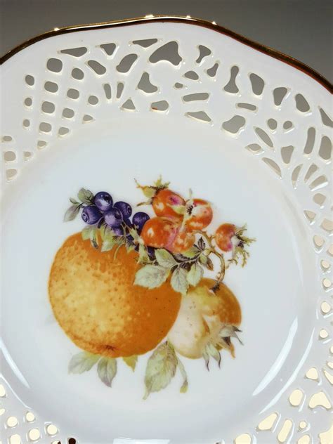 Schumann Arzberg Bavaria Germany Fruit Plate Hand Painted Orange