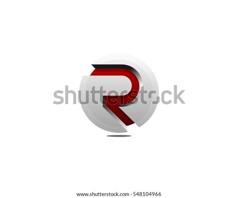 Letter R 3d Circle Logo Design Stock Vector Royalty Free 548104966 Shutterstock