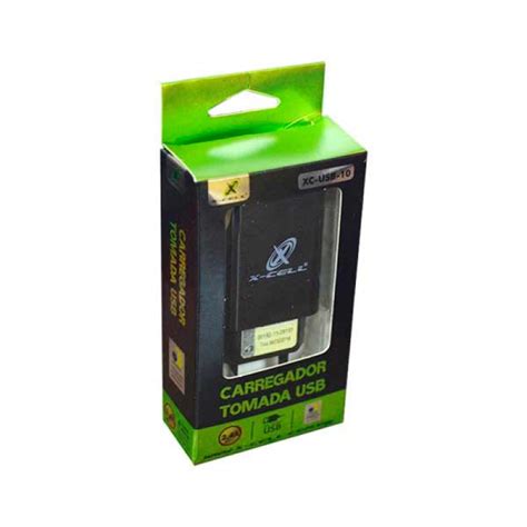 CARREGADOR SUPER RAPIDO XCELL 2 4A 1 ENTRADA USB PRETO XC USB 10