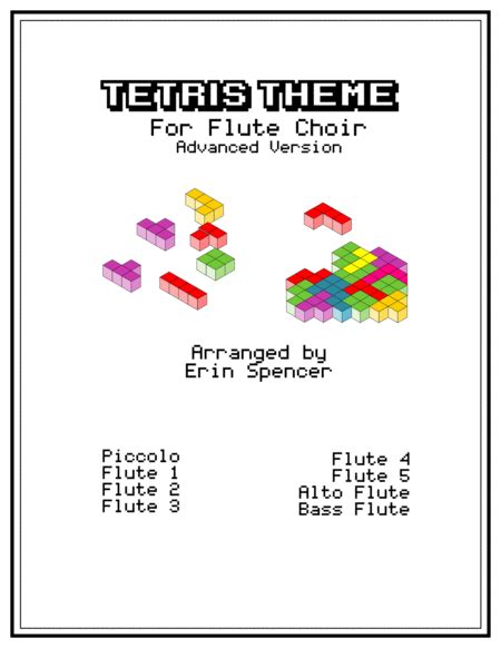 Tetris Theme For Advanced Flute Choir Flute Choir Digital Sheet