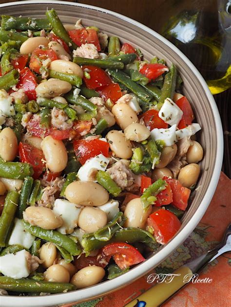 Insalata Di Fagioli Fagiolini Tonno Pomodori E Mozzarella Ptt Ricette