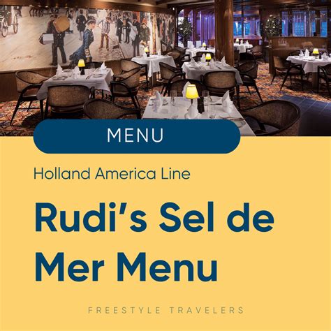 Updated Holland America Line Full Menu PDFs With Prices Info