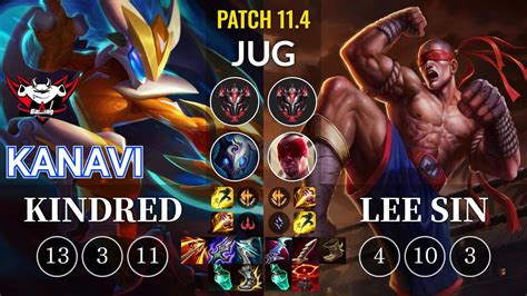 Jdg Kanavi Kindred Vs Lee Sin Jungle Kr Patch 11 4 Youtube