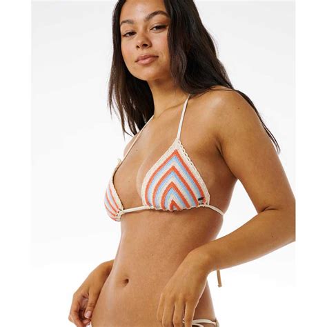 Rip Curl Top De Bikini Santorini Crochet Sliding Triangle Naranja Dressinn