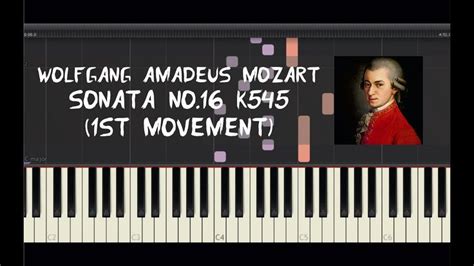 Wolfgang Amadeus Mozart Sonata No 16 K545 1st Movement Piano